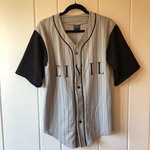unisex grey Civil Regime baseball jersey
